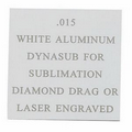 White Aluminum Engraving Sheet Stock (12"x24"x0.015")